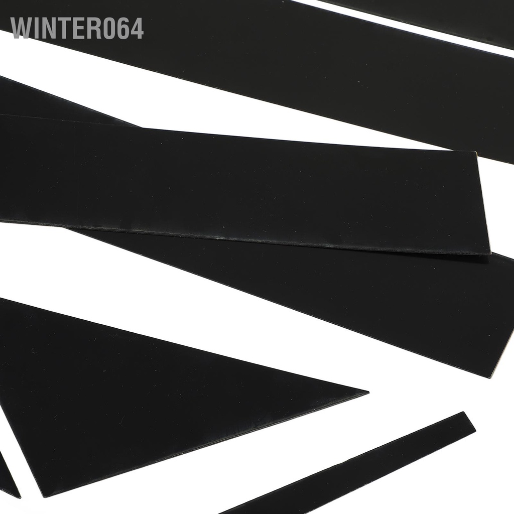 Winter064 10 Miếng Dán Cửa Sổ Ô Tô Trụ Cột Màu Đen Bóng Chống Trầy Xước Thay Thế Cho Dodge Town 2008 ‑ 2016