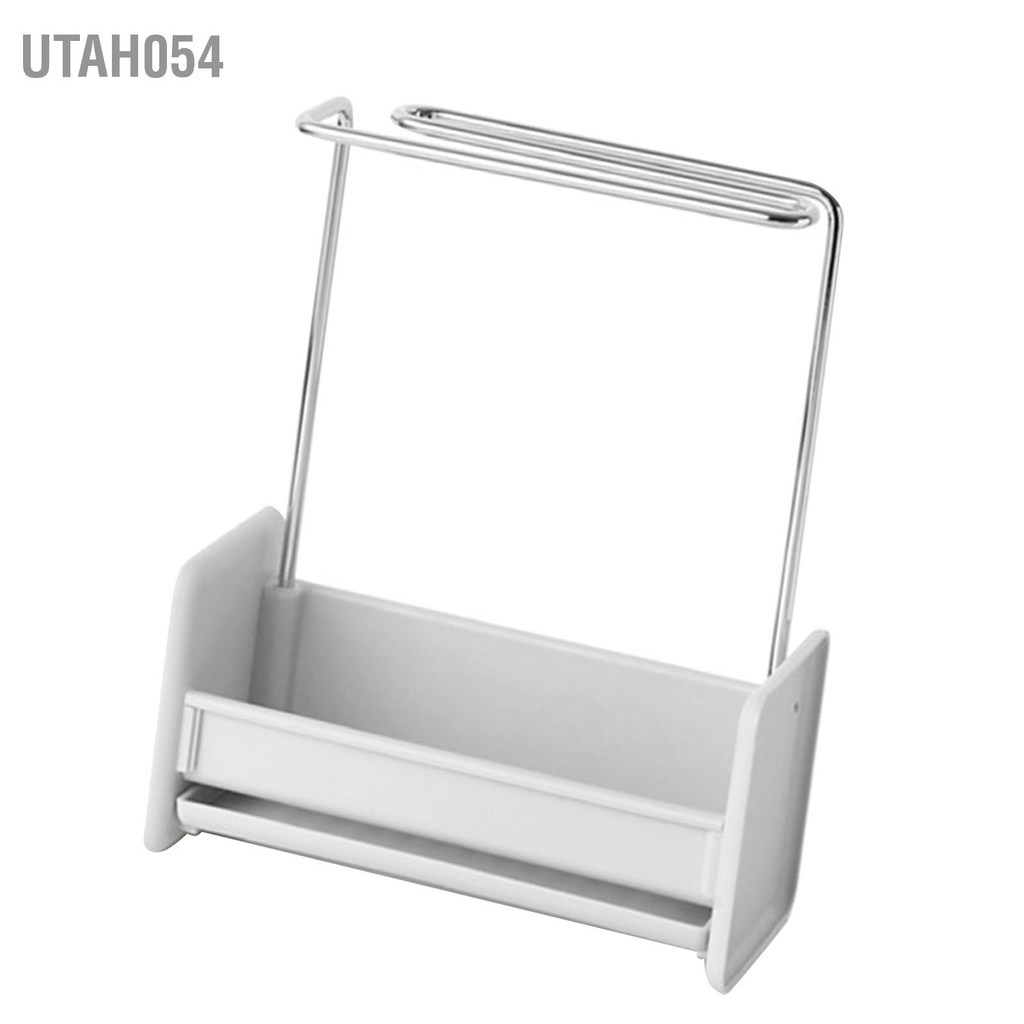 Utah054 Bát đĩa Giá treo khăn bằng thép không gỉ PP Có thể tháo rời Đáy rỗng Móc rửa chén cho Nhà bếp Bọt biển Thép Len