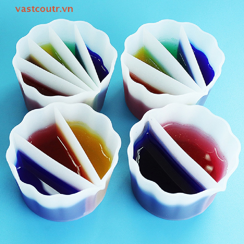 Cốc Silicone 5 Ngăn Đựng Màu Nước Sơn Acrylic