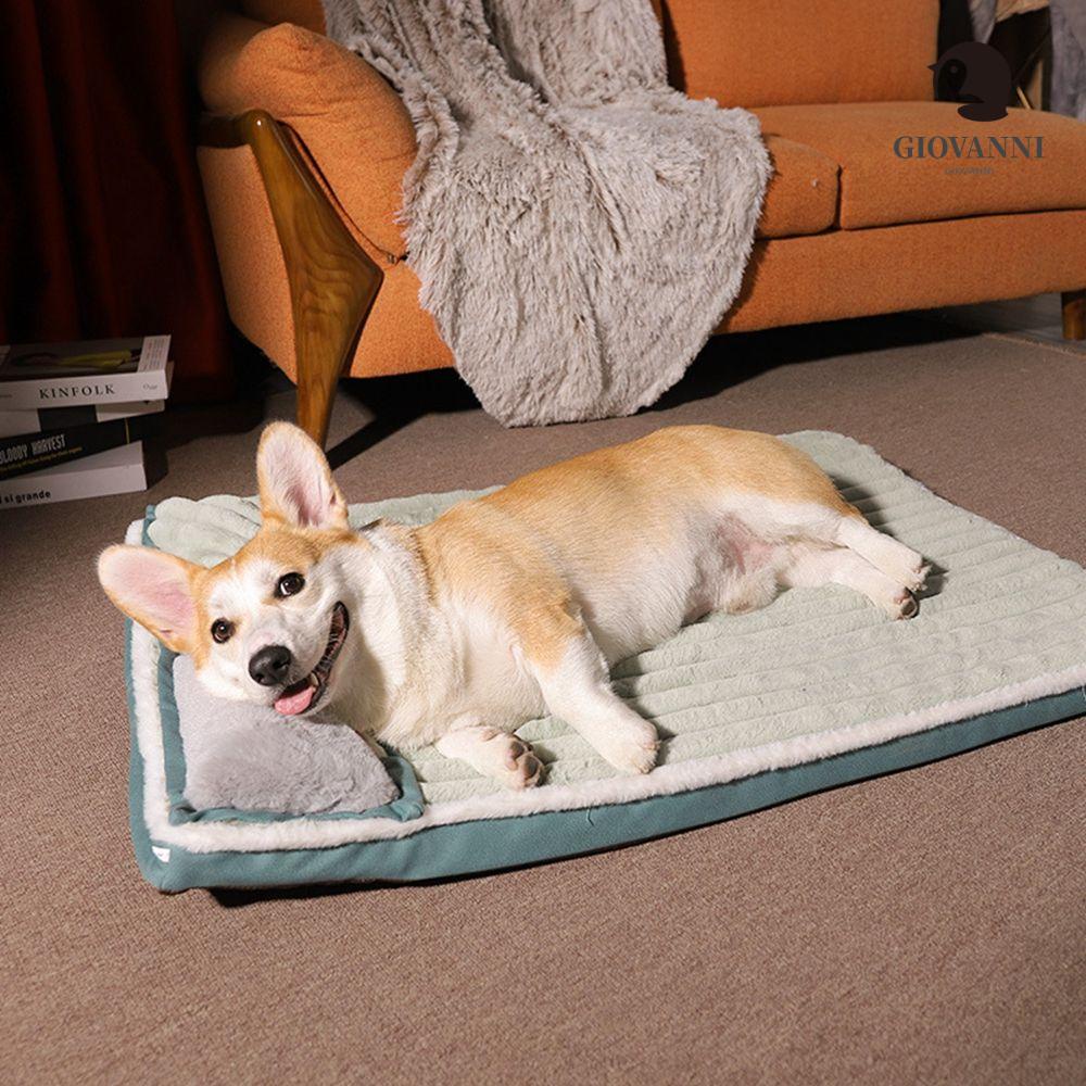 Đệm giường nằm hình chữ nhật giữ ấm mùa đông dành cho cún và mèo cưng nhiều màu sắc tùy chọn có thể giặt sạch tiện dụng