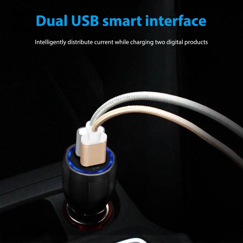 Tẩu Sạc Điện Thoại Nhanh QC3.0 3.1A Cho Xe Ô Tô