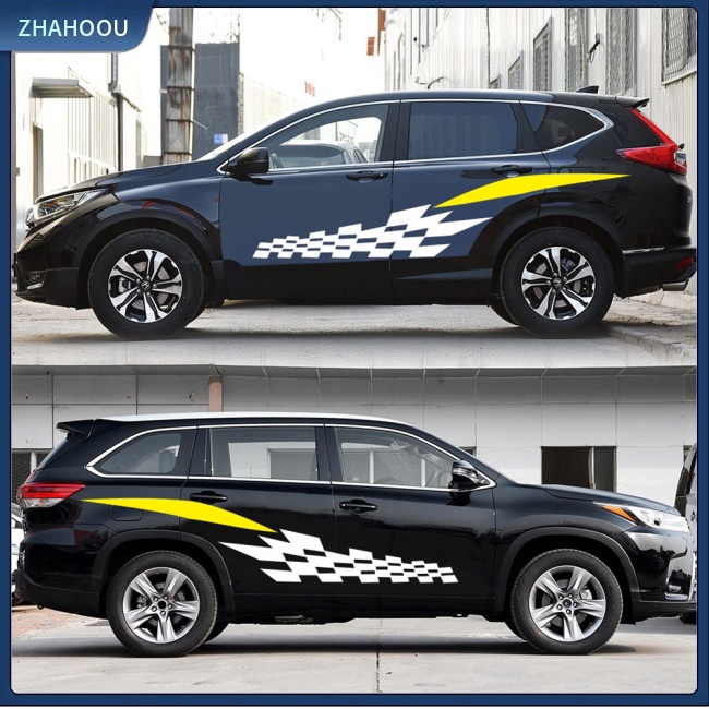 ☃Nhà Cửa☃ 1 Cặp Sticker D-538 Họa Tiết Kẻ Sọc Dùng Để Trang Trí Xe Hơi