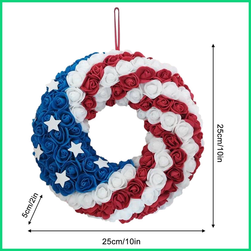 Vòng Hoa Treo Trang Trí Kỷ Niệm Ngày 4 Tháng Bảy Cho Cửa Trước Cửa Ra Vào