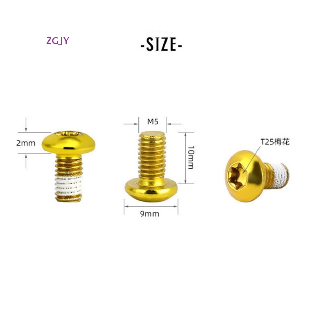 Set 12 Bu Lông T25 Torx M5 * 10 Bằng Thép Không Gỉ Cố Định Đĩa Phanh Xe Đạp Mới