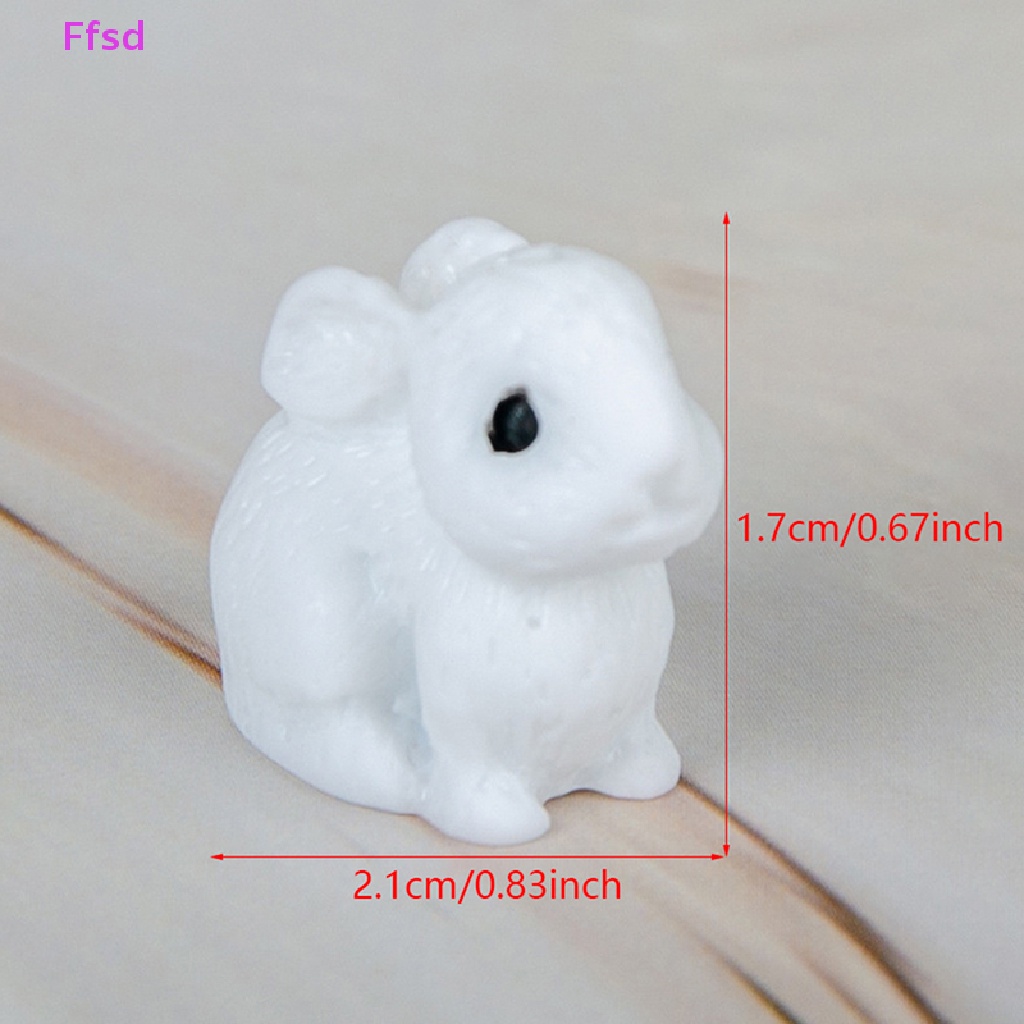 Bộ 5 Đồ trang trí Thỏ Phục Sinh Mini Bằng Nhựa Resin Dễ Thương Trang Trí Nhà Cửa / Văn Phòng