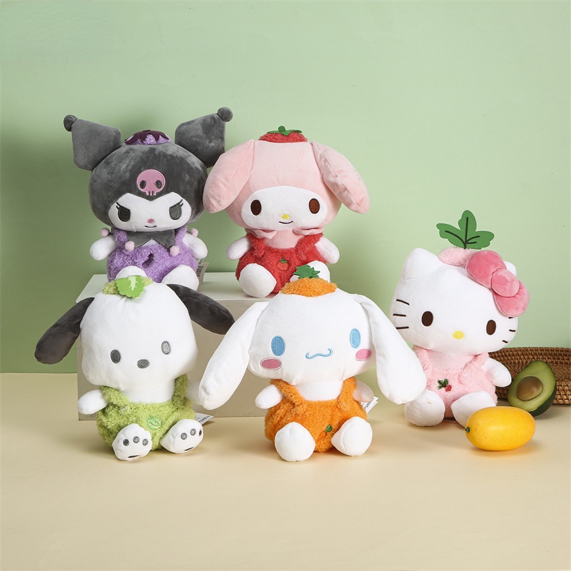 SANRIO Đồ chơi nhồi bông Hình Kuromi Hello Kitty Cinnamoroll Đáng Yêu Cho Bé