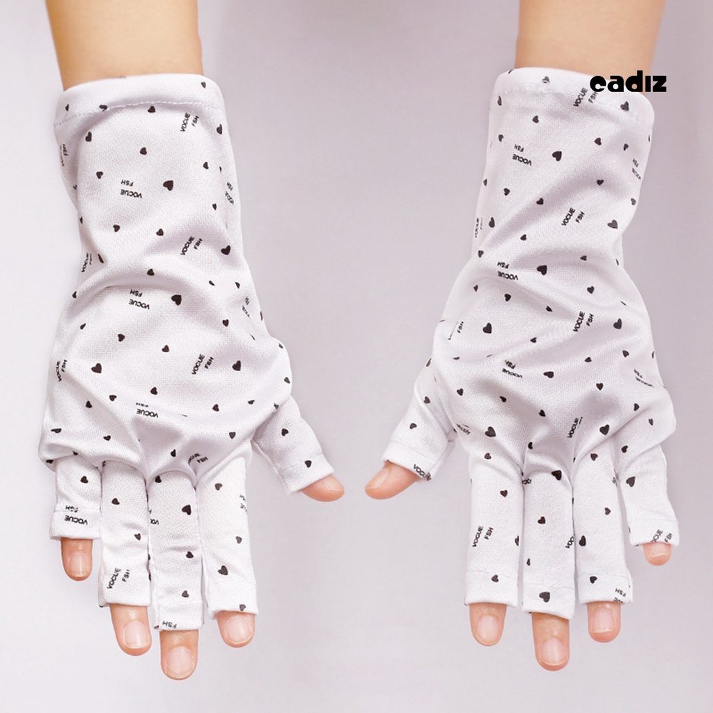 1 Đôi Găng Tay Chống Tia UV Siêu Mềm Co Giãn Thoáng Khí Tiện Dụng Cho Salon Làm Móng