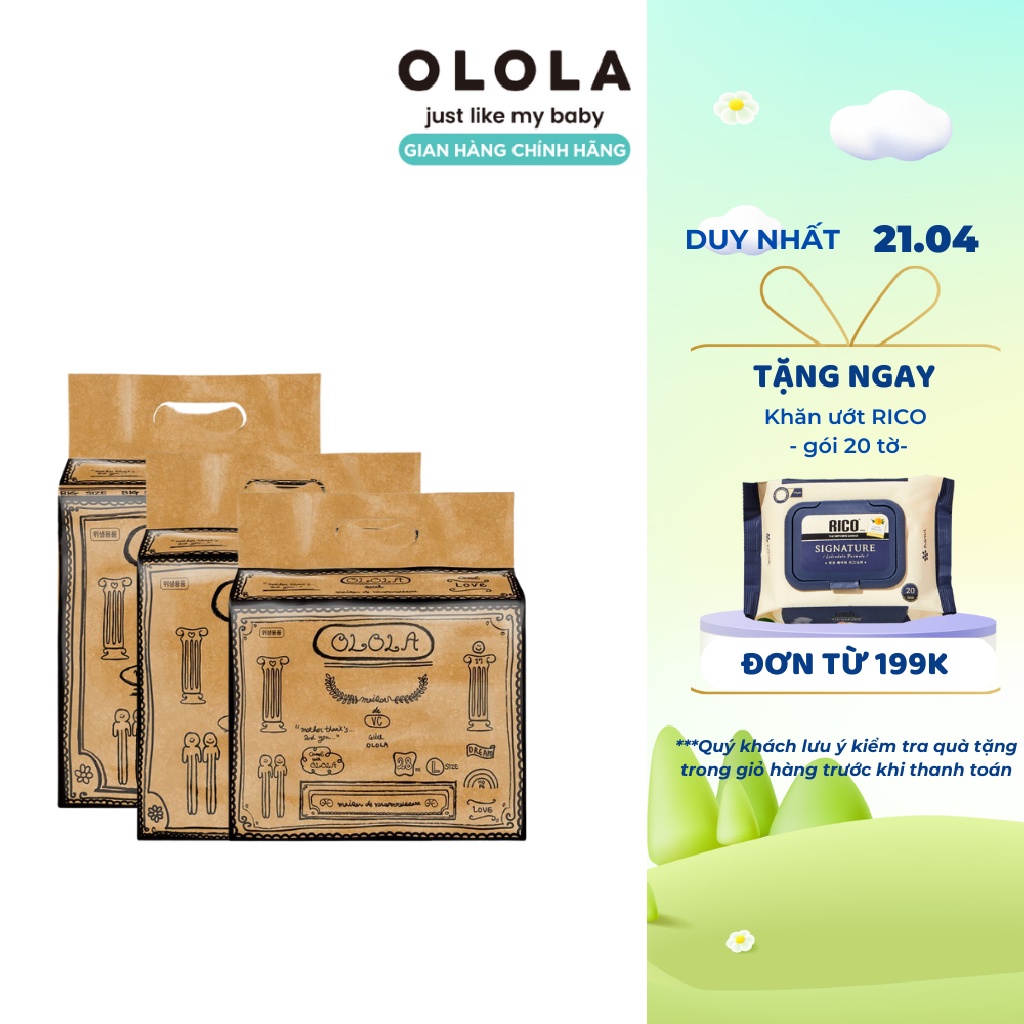 Tã/Bỉm Quần Ban Đêm OLOLA Đủ Size L/XL/XXL Siêu Thấm Hút, Chống Tràn Cho Bé Ngủ Ngon Giấc Suốt Đêm