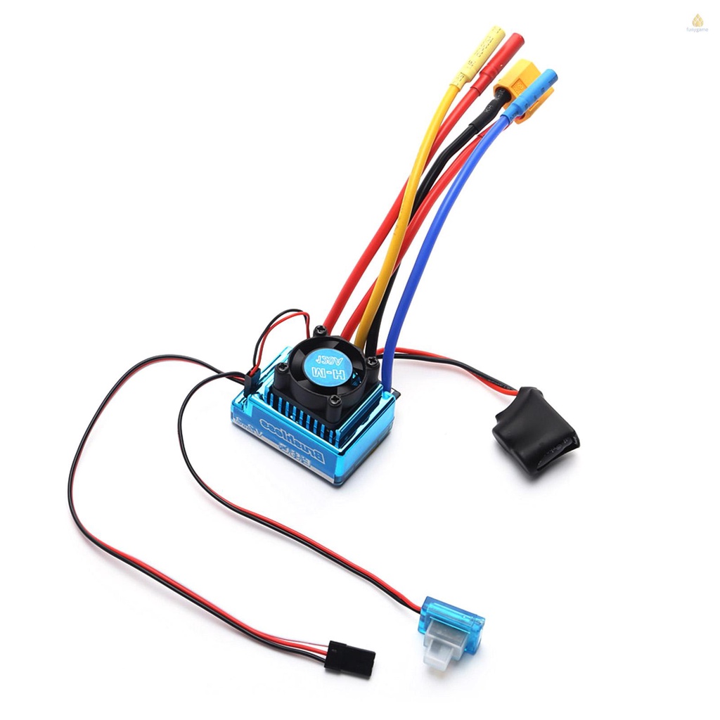 Bộ Điều Khiển Tốc Độ Điện Tử Không Chổi Than XT60 120A ESC Cho 1 / 8 1 / 10 1 / 12 RC