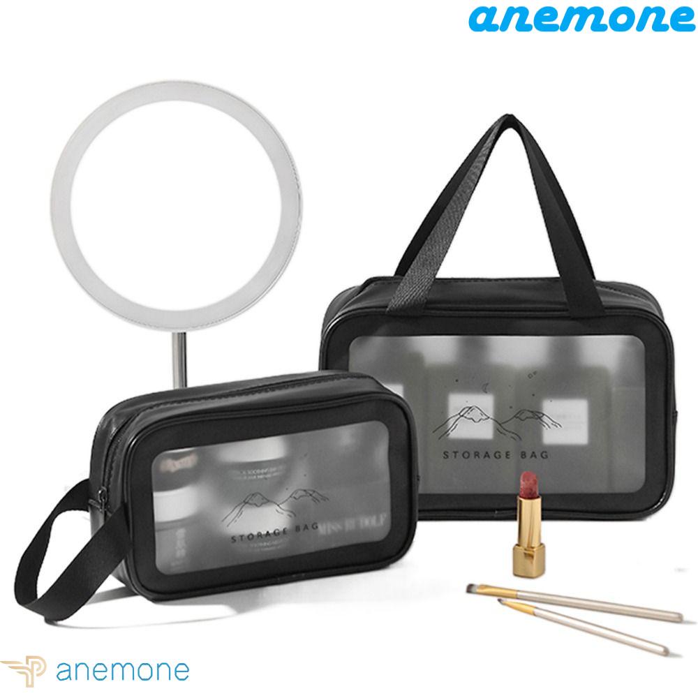 Túi Đựng Mỹ Phẩm / Đồ Vệ Sinh Cá Nhân Màu Trong Mờ Họa Tiết Hoạt Hình Đơn Giản Thời Trang Cho Nữ