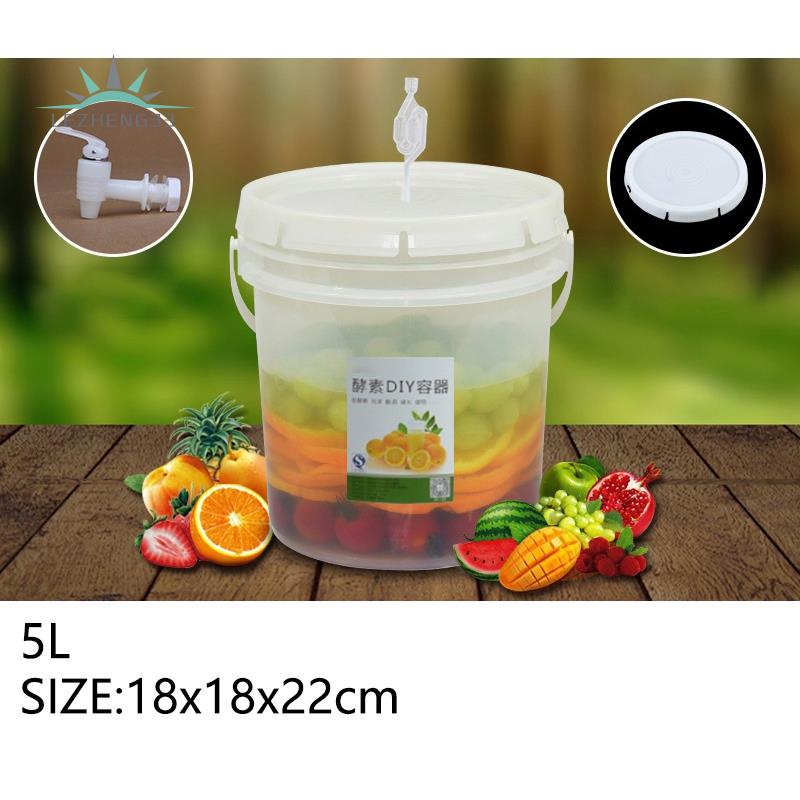 Xô Nhựa 5L Lên Men Có Khóa Và Nắp Đậy Chống Rò Rỉ
