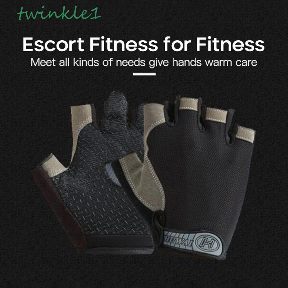 Găng Tay Hở Ngón Bằng Silicone Chống Mồ Hôi Chống Trượt Thoáng Khí Cho Nam Nữ