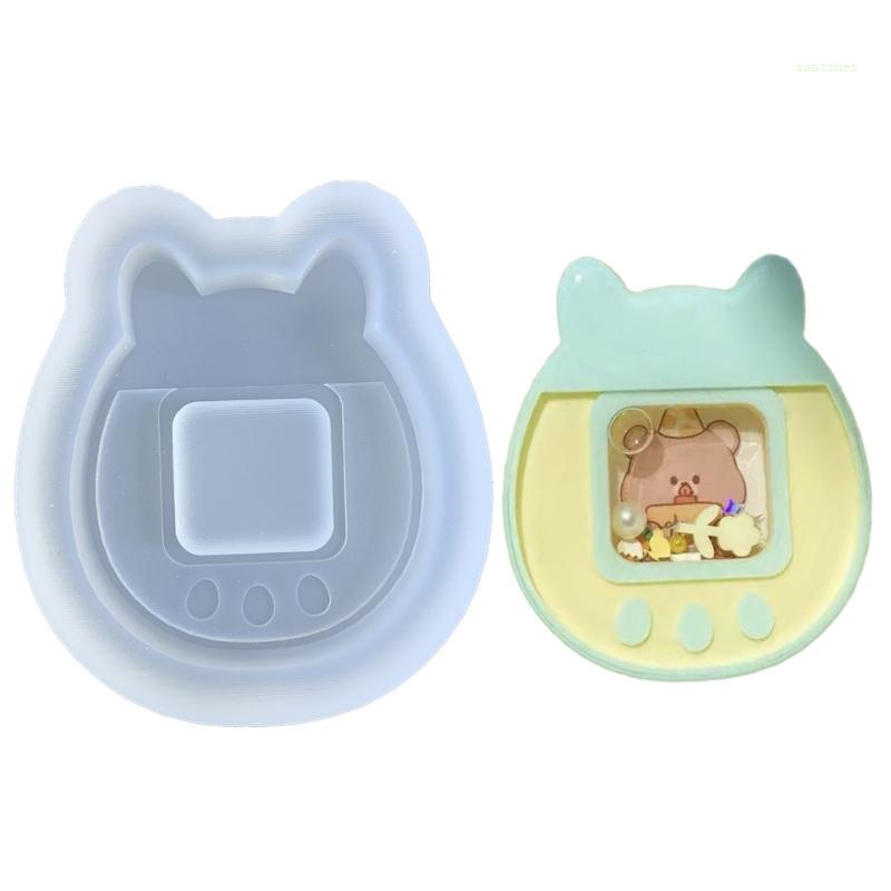 Khuôn Silicone Làm Mặt Dây Chuyền Hình Mèo Bằng Epoxy Pha Lê Cát Chảy Diy