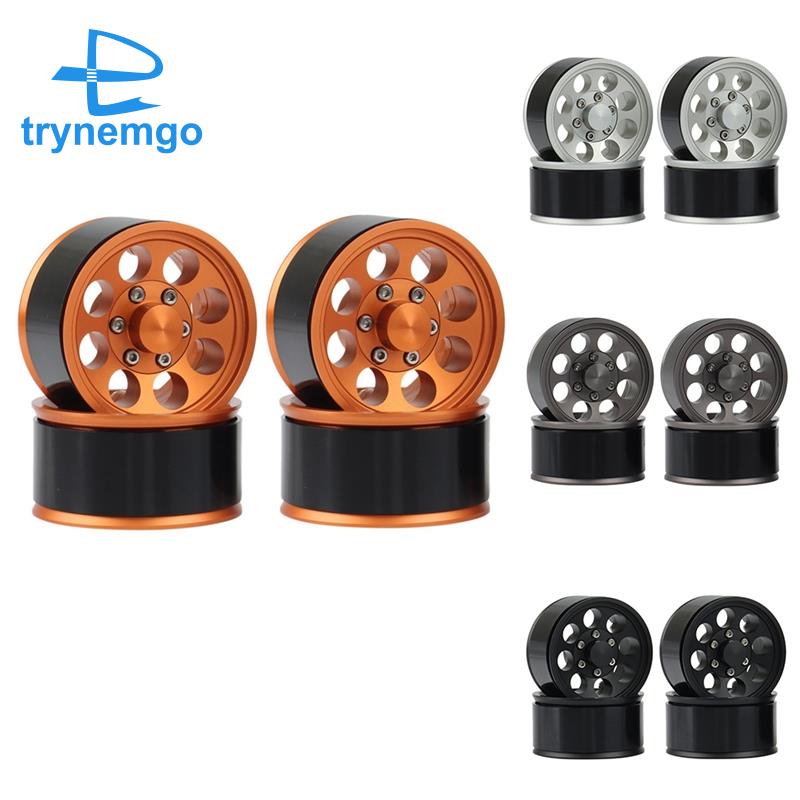 Set 4 Vành Bánh Xe 1.55 Bằng Kim Loại Cho Xe Điều Khiển 1 / 10 RC Axial Yeti Jr RC4WD D90 TF2 Tamiya CC01 LC70 MST JIMNY