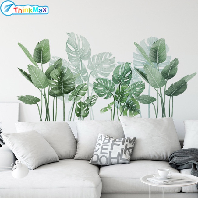 Miếng dán tường Thinkmax trang trí hình lá xanh