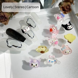 Miếng dán trang trí móng tay 3d hình gấu thỏ dễ thương diy