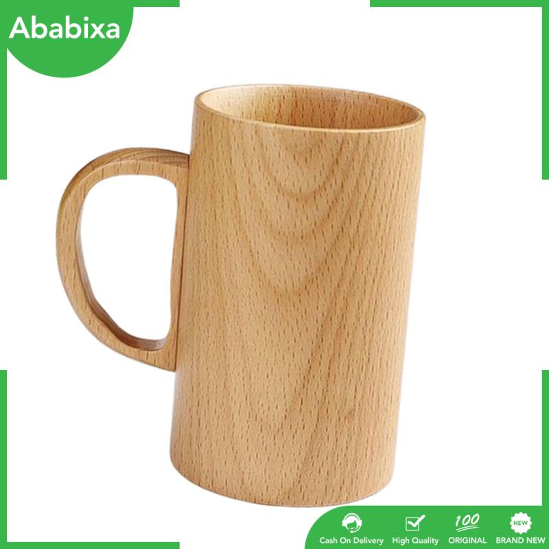 Cốc Uống Trà / Cà Phê Có Tay Cầm Bằng Gỗ 150ml / 300ml Phong Cách Nhật Bản