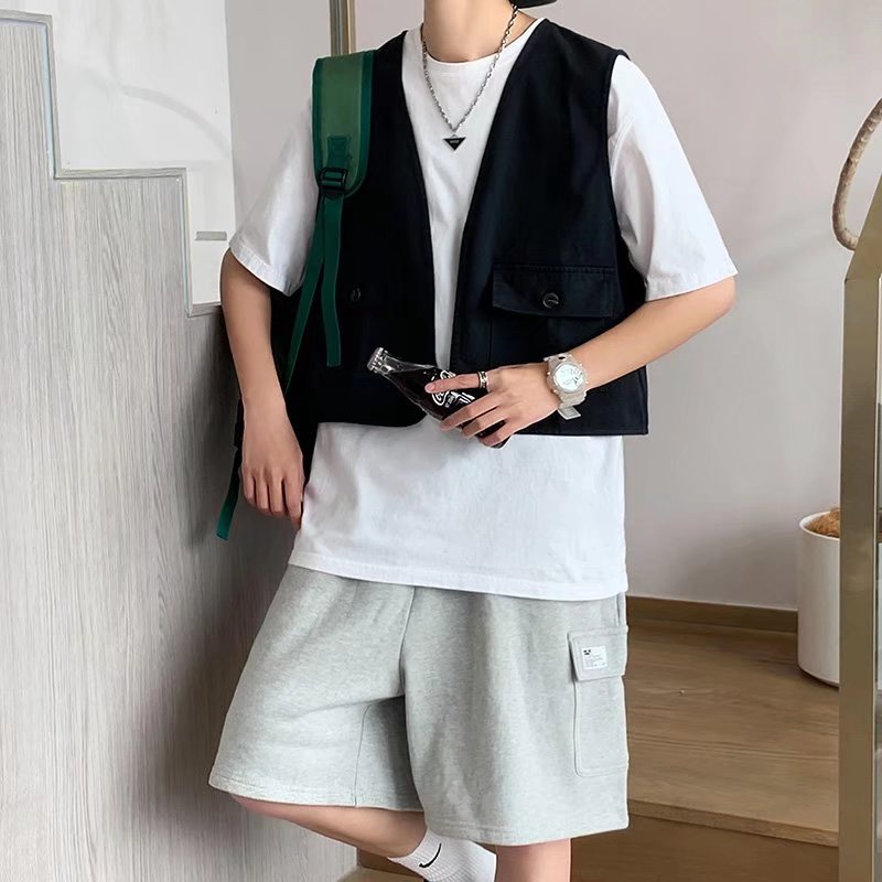 Áo Khoác Không Tay Phối Nhiều Túi Thời Trang Cá Tính Cho Nam