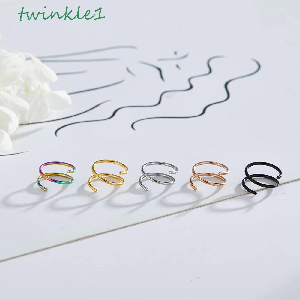 Khuyên Mũi Bằng Thép Không Gỉ Đính Đá Lấp Lánh Thời Trang