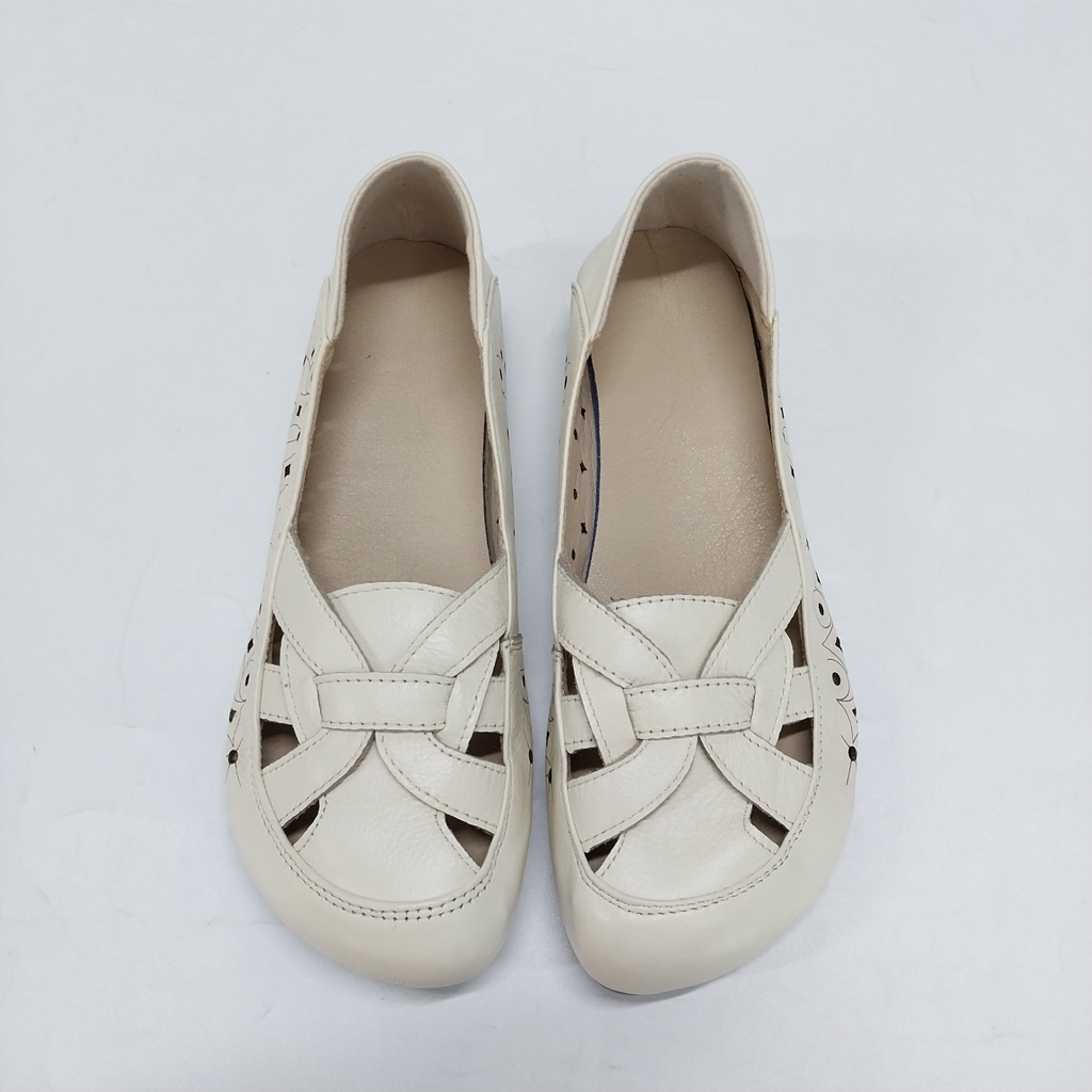 Giày bệt da hoạ tiết