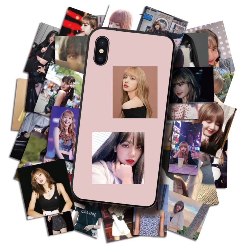 Miếng Dán Trang Trí Điện Thoại Chống Thấm Nước Hình Lisa blackpink