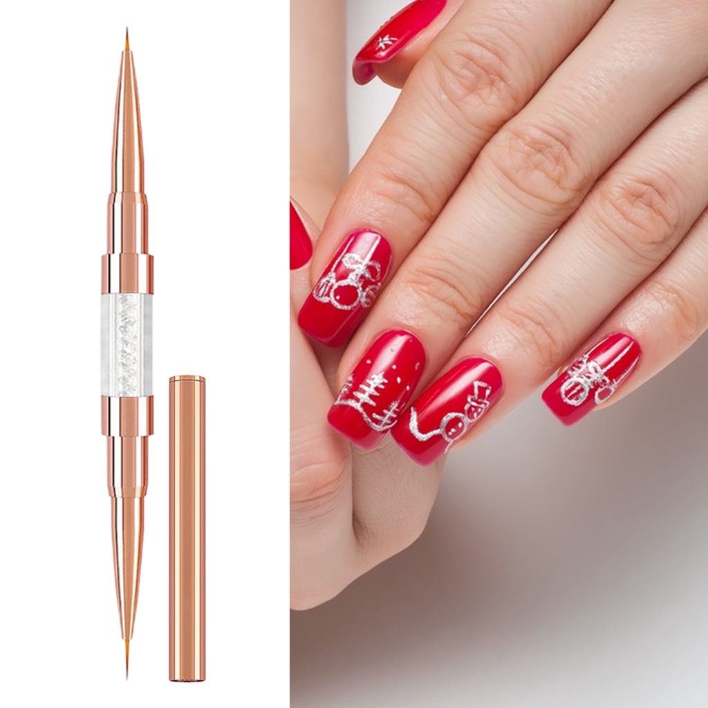 Cọ Hai Đầu Bằng Sợi Nylon Siêu Mịn Dùng Vẽ Móng Nghệ Thuật DIY