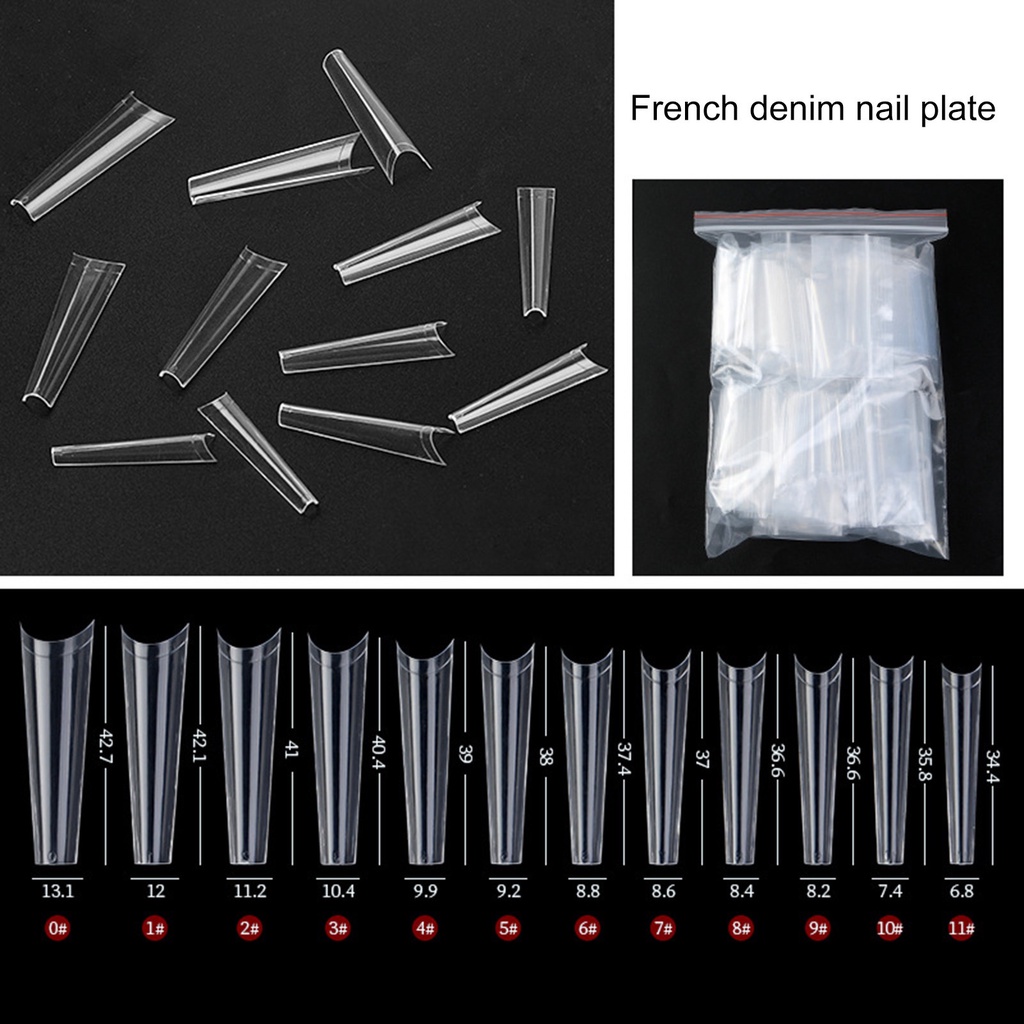 Bộ 500 Móng Tay Giả Che Phủ Toàn Diện Siêu Mỏng Linh Hoạt Có Thể Tháo Rời Cho Nữ