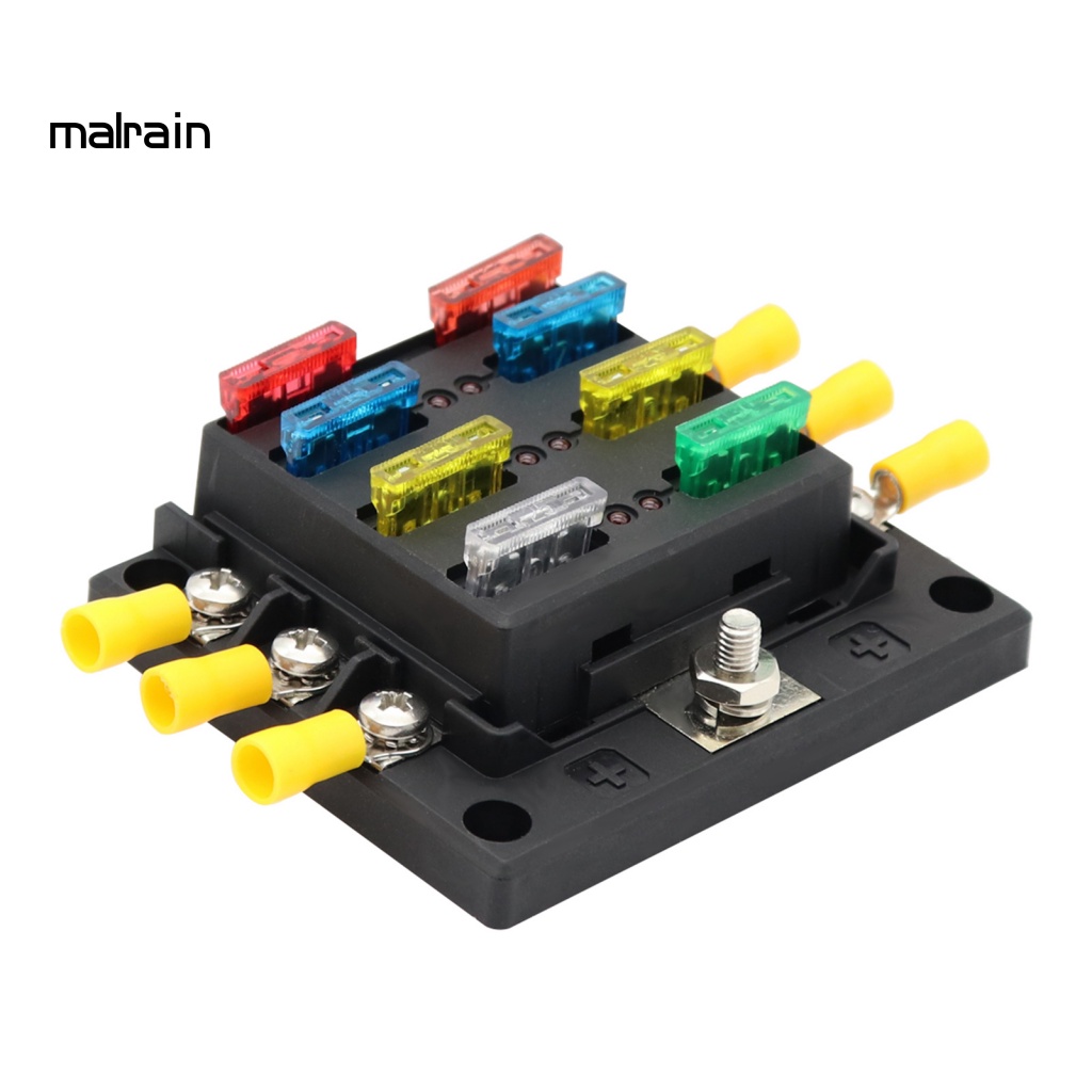 Giá Đỡ Hộp Cầu Chì 6 Chiều Có Đèn Báo Hiệu Dạng Nhấn Lạnh