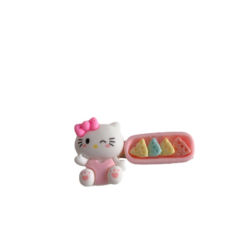 Kẹp Tóc Mái Bên Hông Họa Tiết Hoạt Hình Sanrio Màu Kẹo Ngọt