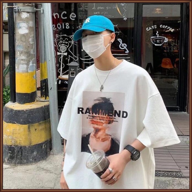 Áo Thun Tay Ngắn Cổ Tròn In Họa Tiết Nghệ Thuật Độc Đáo Thời Trang Cho Nam