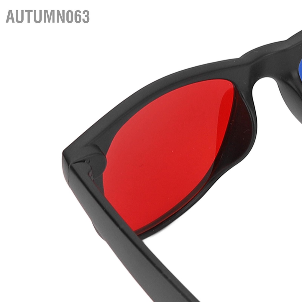 Autumn063 Kính 3D Gọng Nhựa Màu Đen Tròng Nhẹ Dễ Đeo Xanh Đỏ Cho Trò Chơi Phim