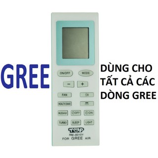 Remote điều khiển máy lạnh, máy điều hòa gree đa năng rm-8010y