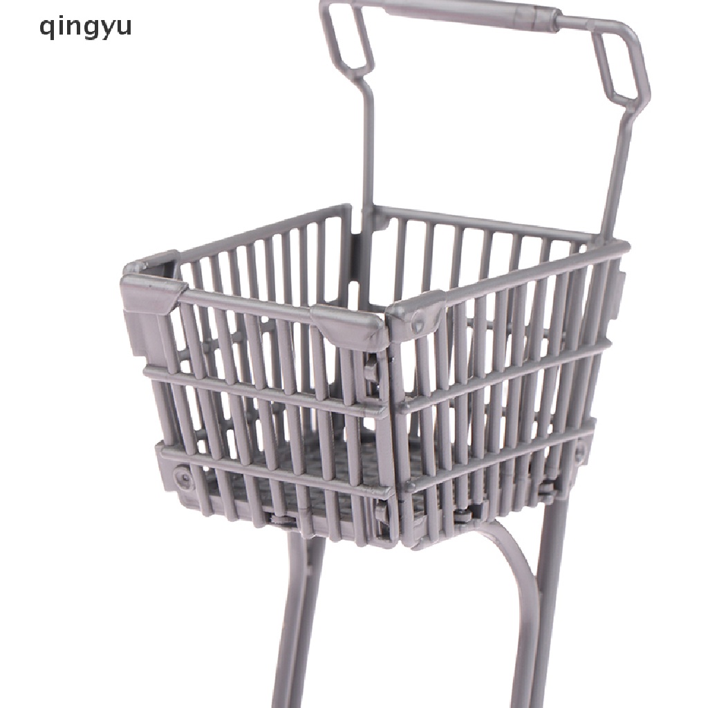 Mô Hình Xe Đẩy Mua Sắm Mini Thời Trang Cho Nhà Búp Bê