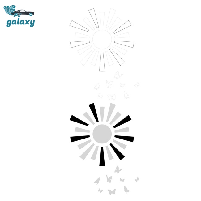 Galaxy Miếng Dán Tường Tráng Gương Acrylic Hình Hoa Hướng Dương / Bướm Phản Quang Trang Trí Nhà Cửa