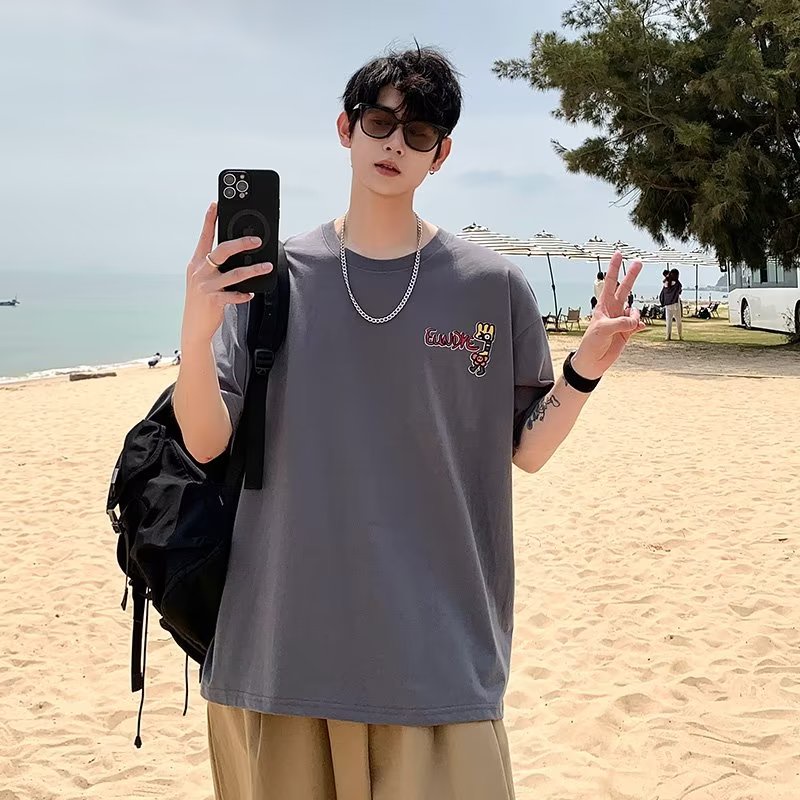 Áo Thun Tay Ngắn Cổ Tròn Thời Trang Mùa Hè Dành Cho Nam