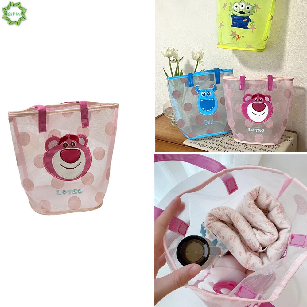 Túi Xách Lưới Sức Chứa Lớn In Họa Tiết Hoạt Hình Dễ Thương Thời Trang Đi Biển Mùa Hè
