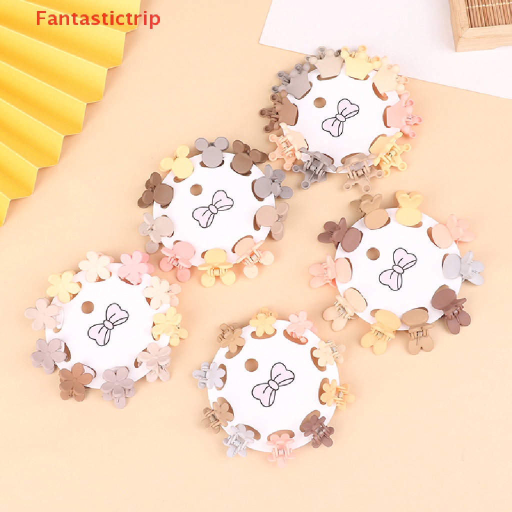 Set 10 Kẹp Tóc Càng Cua Nhỏ Hình Ngôi Sao / Bướm Màu Kẹo Ngọt Cho Bé Gái