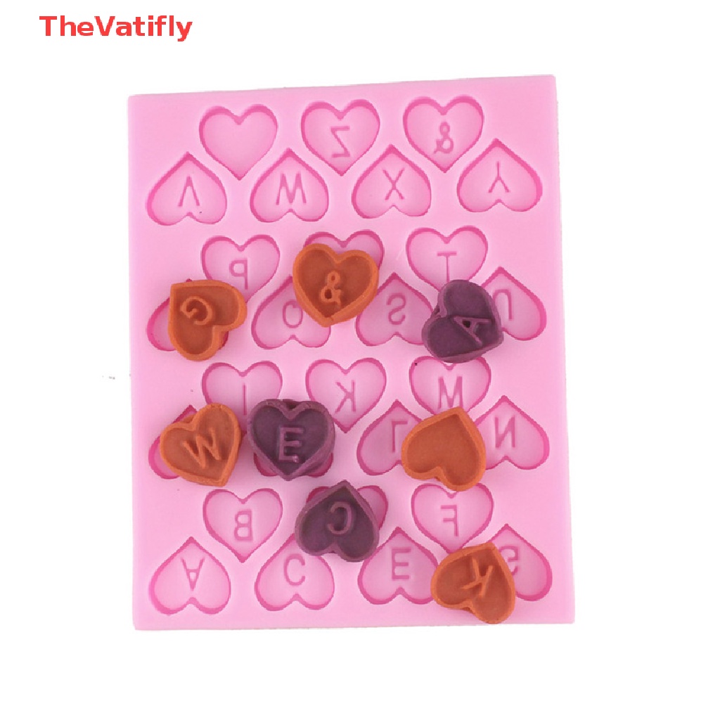 Khuôn Silicone Làm Bánh Hình Trái Tim Và Chữ 3D DIY