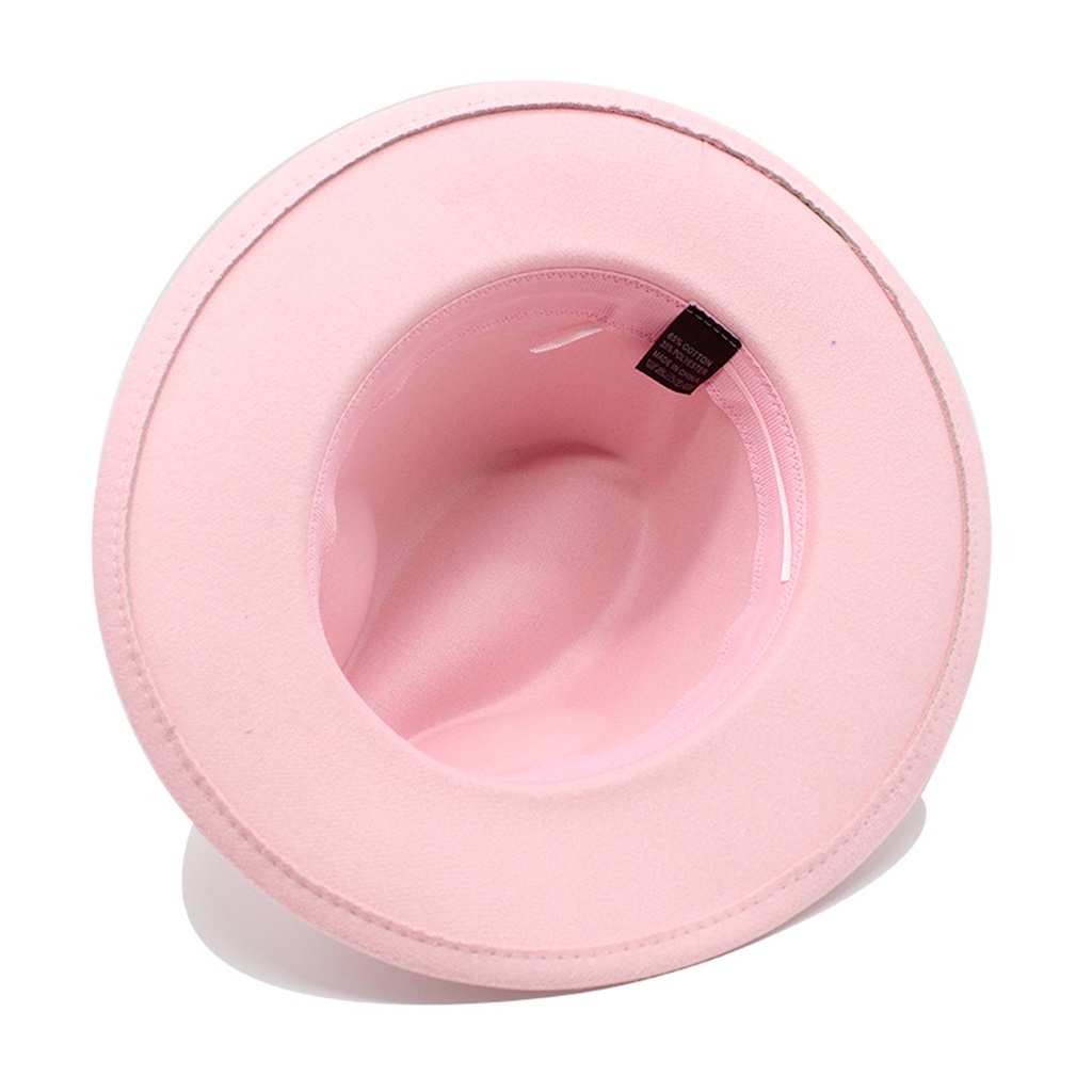 Nón Fedora Phối Dây Xích Kim Loại Màu Trơn Thời Trang Cho Nữ