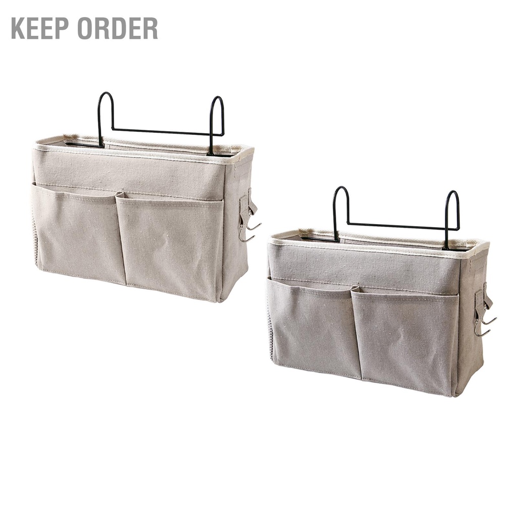Keep order Đầu Giường Túi Treo Vải Lanh Cotton Lưu Trữ Giỏ Sắp Xếp Cho Tầng Phòng Ký Túc Xá cmman11.vn