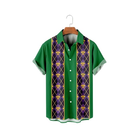 Áo Sơ Mi Cotton Tay Ngắn Kẻ Sọc Phong Cách Hawaii Thời Trang Mùa Hè Cho Nam