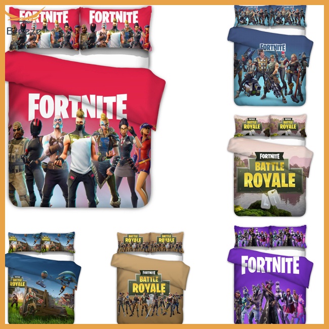 Bộ 2 / 3 Vỏ Chăn Ga Gối In Hình Game Chiến Đấu 3D