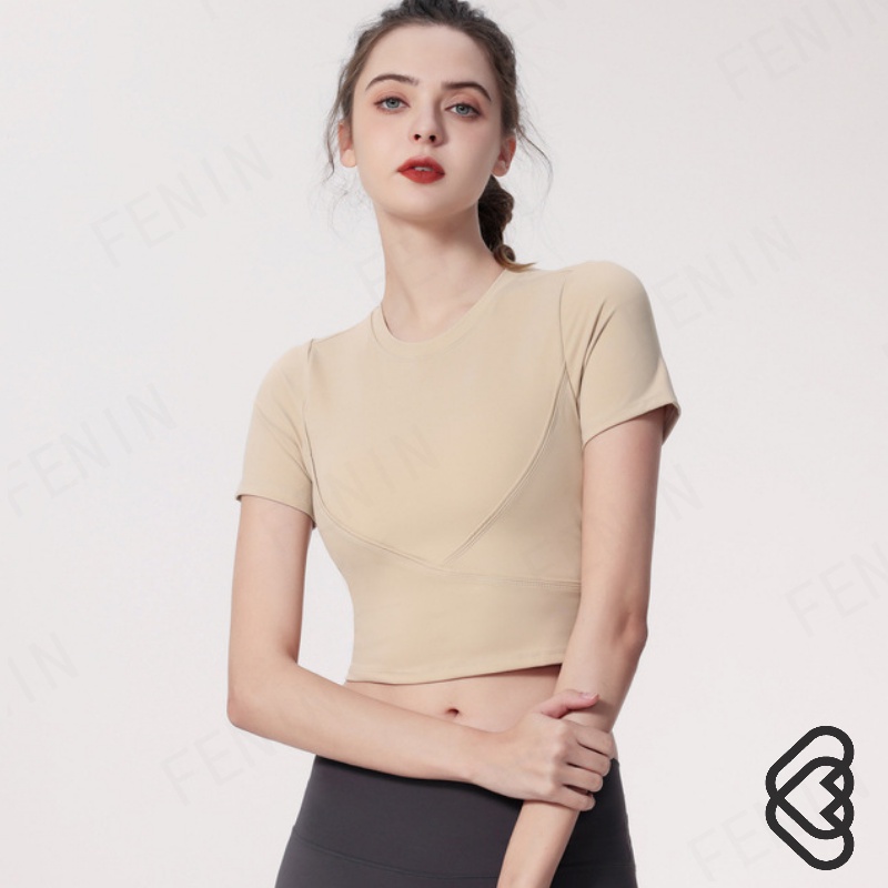 Áo Thun Thể Thao Ngắn Tay Có Đệm Ngực Gợi Cảm FTS82Y