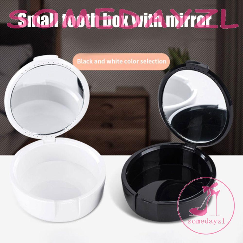 Hộp Đựng Răng Giả Màu Trắng Di Động Tiện Dụng Ốp