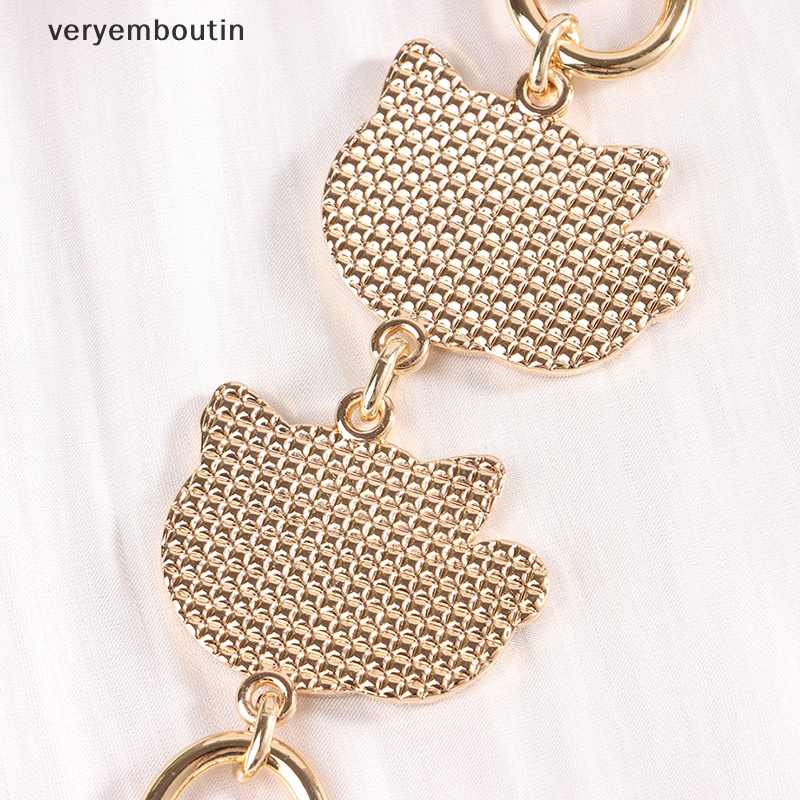 Dây Xích Nối Dài Túi Xách Tráng Men Hình Mèo Dễ Thương