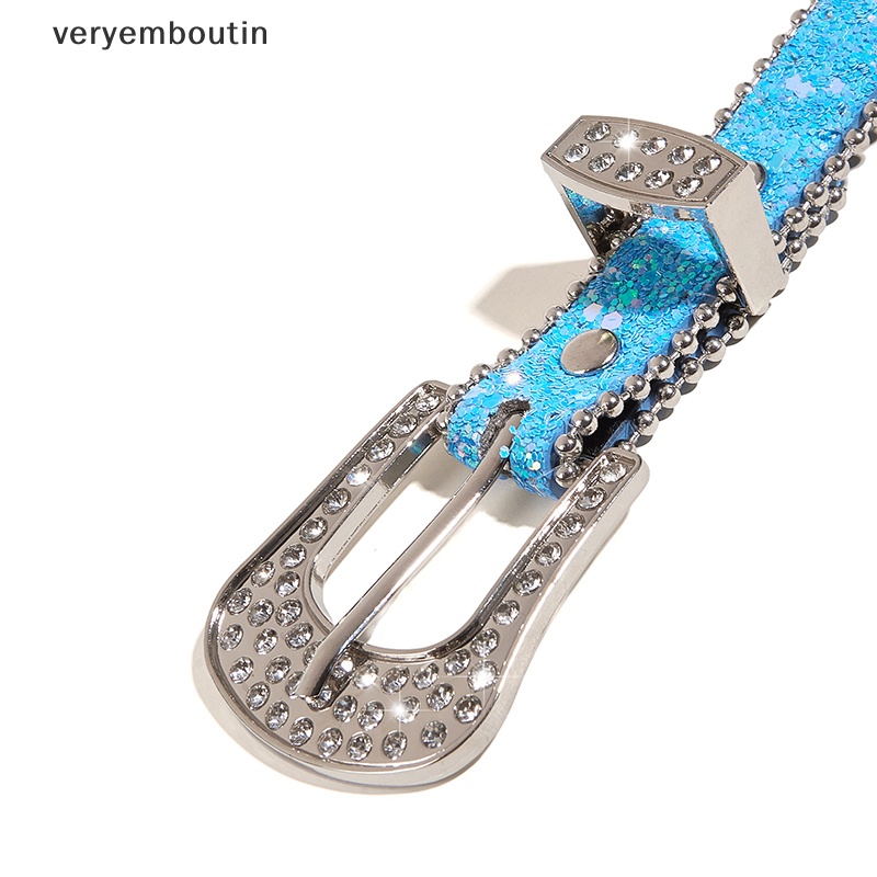 Thắt Lưng Da PU Đính Đá Phong Cách Cao Bồi Phương Tây Y2K Dành Cho Nam Nữ