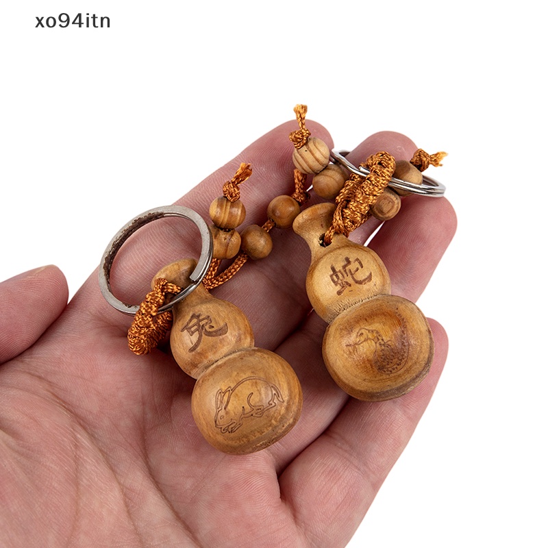 Tn Feng Móc Khóa Bằng Gỗ Đào Quả Bầu Hồ Lô Nhỏ Phong Cách Trung Hoa Cổ Điển Trang Trí Nhà Cửa