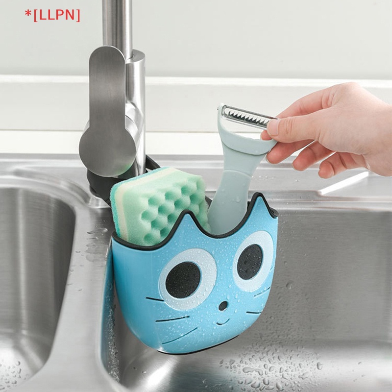 Giá Đỡ Xà Phòng / Miếng Rửa Chén Hình Mèo Dễ Thương Tiện Dụng Cho Phòng Tắm