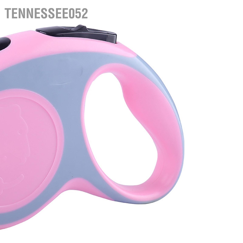 Tennessee052 Dây xích thú cưng có thể thu vào Tự động điều chỉnh Tay cầm thoải mái Paw Print Pet Walking cho ngoài trời