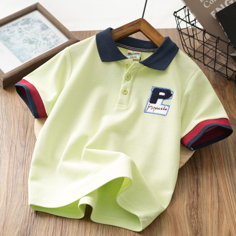 Áo Thun polo Tay Ngắn Thời Trang Mùa Hè Mới Dành Cho Bé Trai 3-5 - 8-10 - 12-13 Tuổi